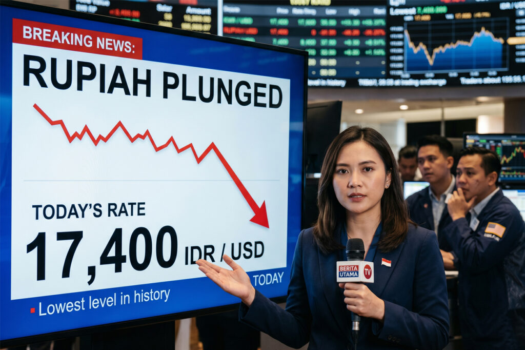 Rupiah Anjlok ke Rp17.400 per Dolar AS, Masyarakat Perlu Waspada?