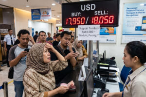 rupiah tembus Rp18000
