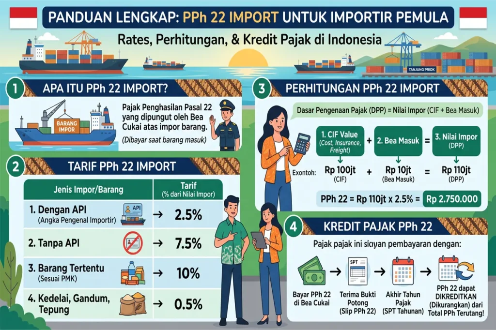 PPh 22 Impor untuk Importir Pemula: Tarif, Perhitungan, dan Kredit Pajak