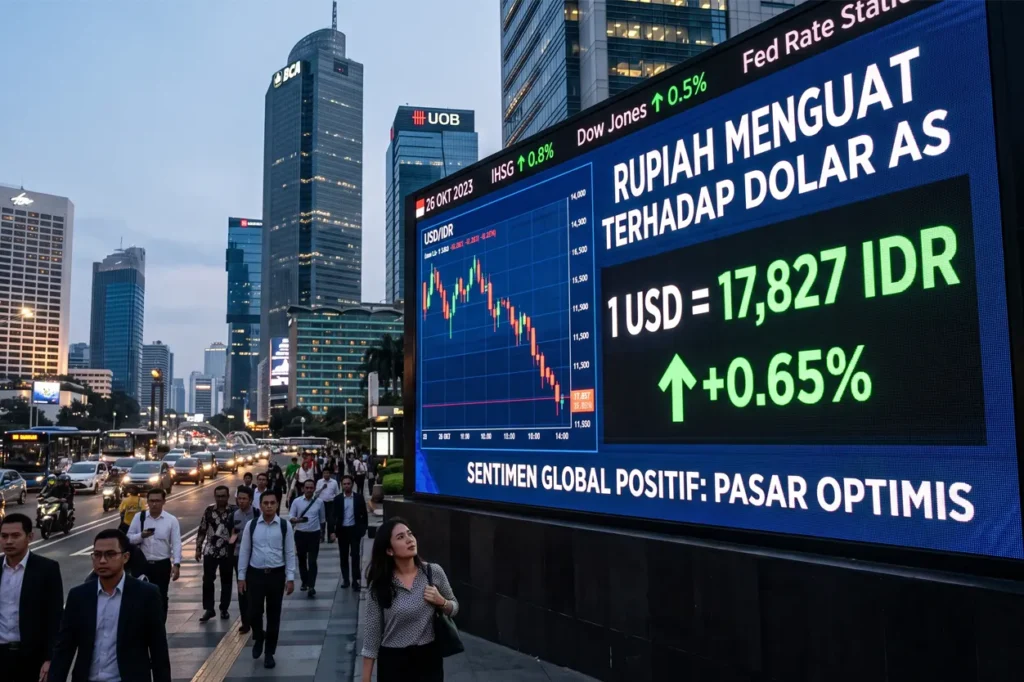 Rupiah Menguat terhadap Dolar AS di Tengah Sentimen Global