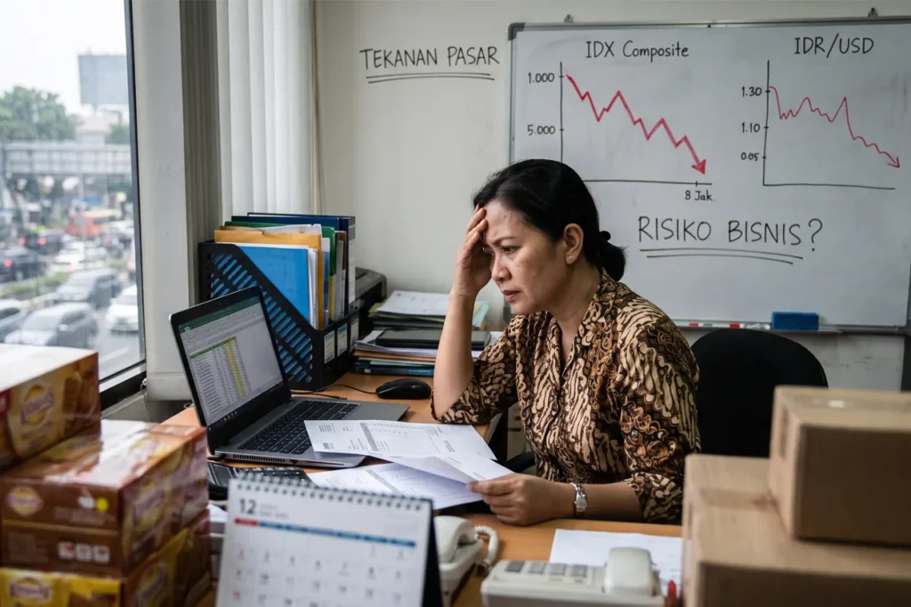 Setelah Rupiah dan Saham Tertekan, Seberapa Besar Risiko bagi Dunia Usaha?