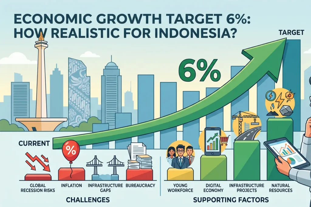 Target Pertumbuhan Ekonomi 6%: Seberapa Realistis bagi Indonesia?